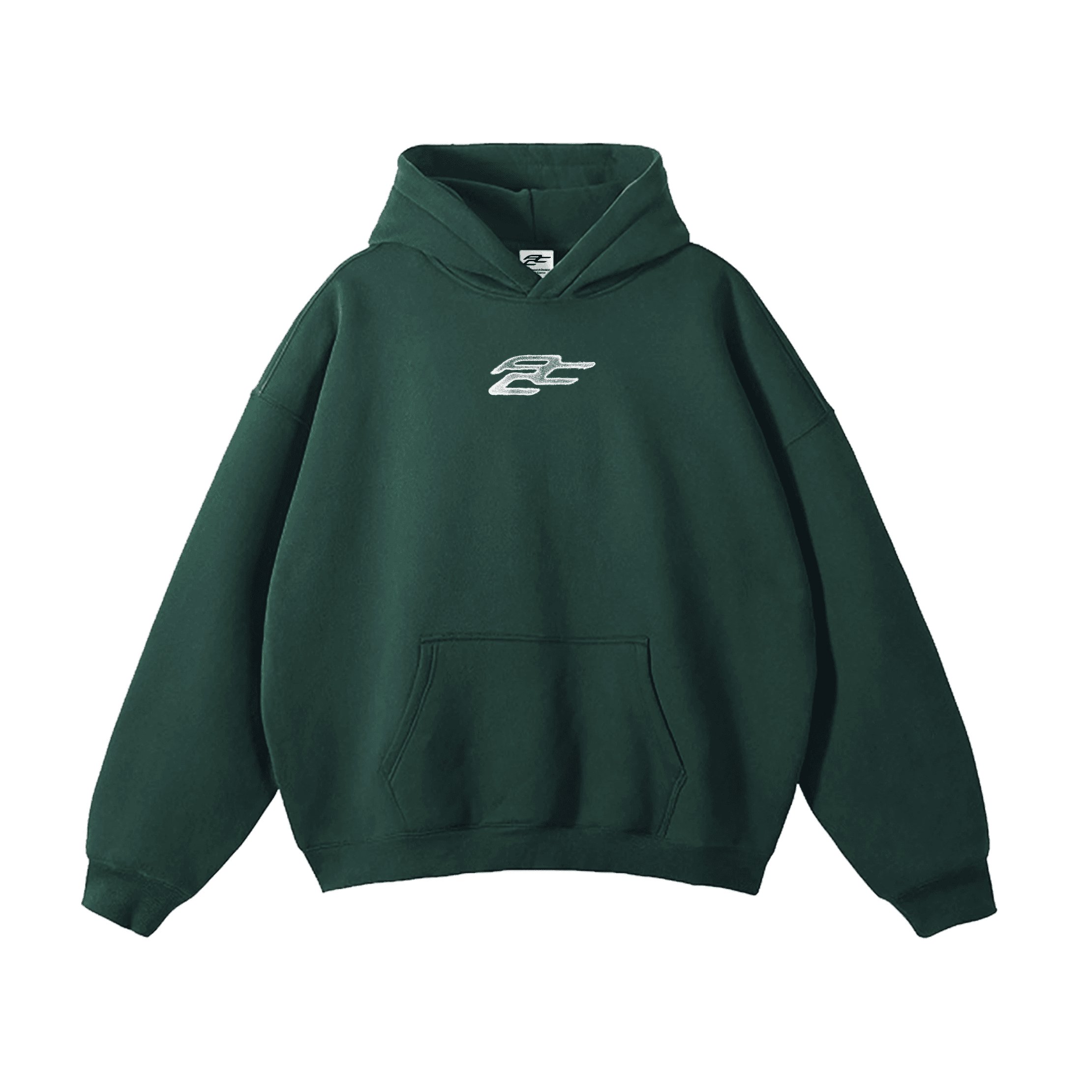 green hoodie front
